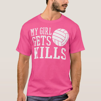 Min flicka får Dödor Mamma Volleyball Parent volle T Shirt
