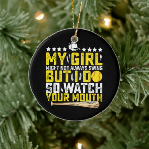 Min flicka kanske inte alltid sjunger, men jag ser julgransprydnad keramik