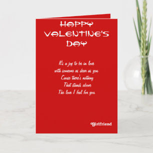 Min flickvän Valentines day hälsning Helgkort