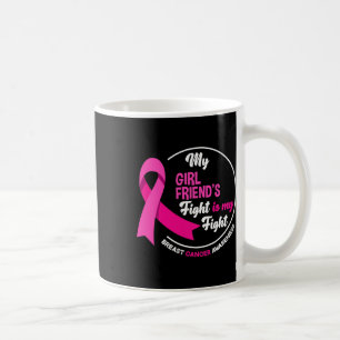Min flickväns kamp är min kamp mot bröstcancer kaffemugg