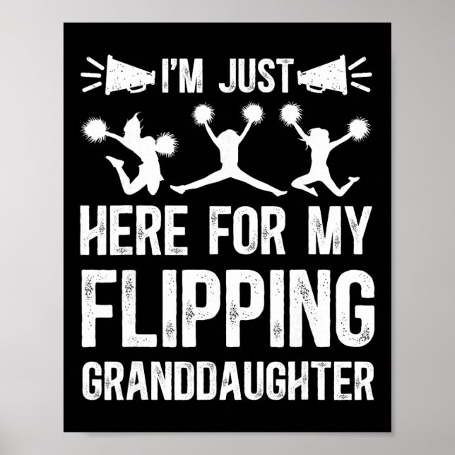 Min flippar granddotter Glädjefull farfar Cheerlea Poster (Framsidan)