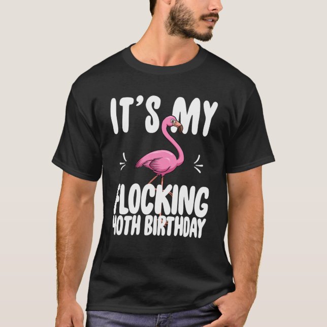 Min flockande 40:e födelsedagshytten Funny Rosa Fl T Shirt (Framsida)