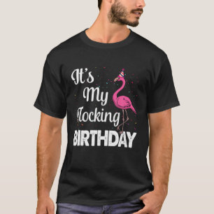 Min flockande födelsedag Flamingo-gåvor från Rosa T Shirt