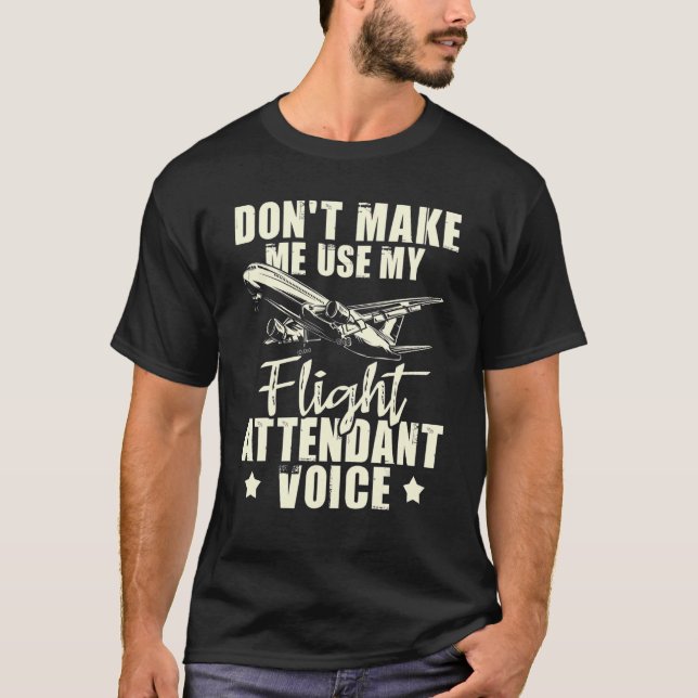 Min flygassistent Voice Aviation Stewardes Pla T Shirt (Framsida)