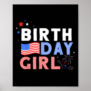 Min födelsedag 4:e juli-design för kvinnor poster