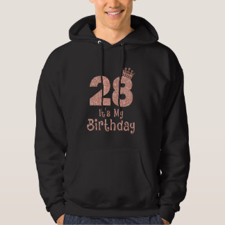 Min födelsedag är 28 år gammal Lycklig 28:e födels Hoodie