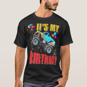 Min födelsedag är monster Lastbil-bil som matchar T Shirt