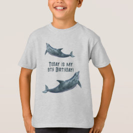 Min födelsedag barnen Dolphin säger T Shirt