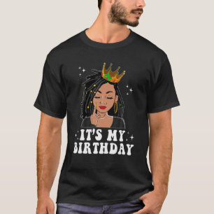 Min födelsedag Black Queen African Loc T Shirt