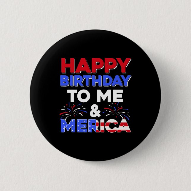 Min födelsedag den 4:e amerikanska Independence da Knapp (Framsida)