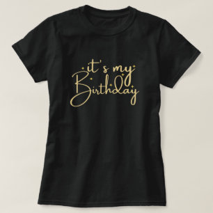 Min födelsedag, födelsedagshytten för kvinnor, föd t shirt