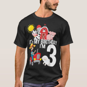 Min födelsedag: födelsetemat födelsedag 3 år gamma t shirt