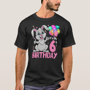Min födelsedag i 6e, kanin 6e, födelsedag 6 år O T Shirt