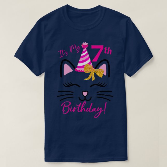 Min födelsedag i 7:e 7 år t shirt (Design framsida)