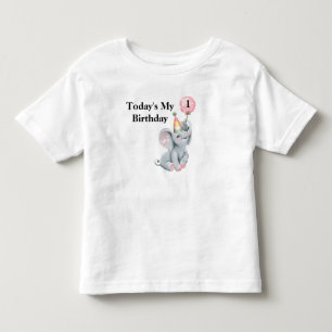 Min födelsedag idag Anpassad T-shirt för småbarn
