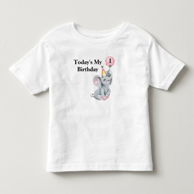 Min födelsedag idag Anpassad  T-shirt för småbarn (Framsida)