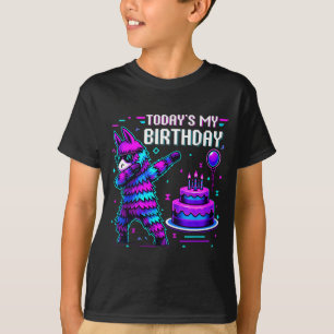 Min födelsedag Llama Pinata Födelsedagsfest Pojke T Shirt