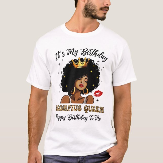 Min födelsedag Scorpio Queen African American Wo T Shirt (Framsida)