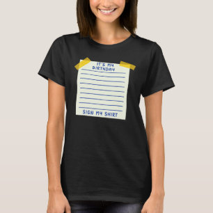 Min födelsedag signerar min För barn Birthday Pa T Shirt