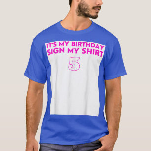 Min födelsedag undertecknar min Cute min femte föd T Shirt