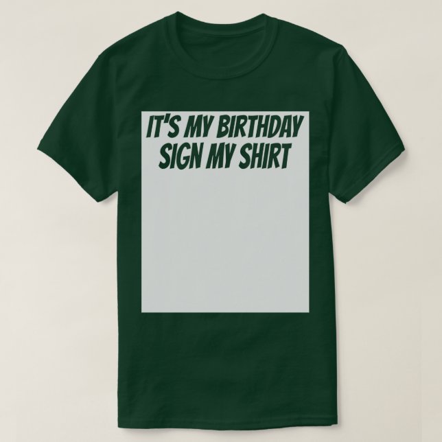 Min födelsedag undertecknar min isbrytare Party T Shirt (Design framsida)