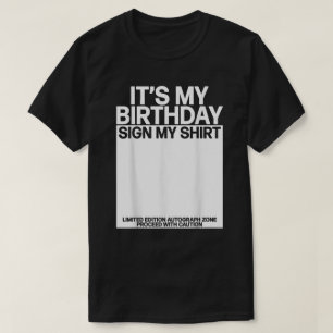 Min födelsedag undertecknar min Shirt Bday Namntec T