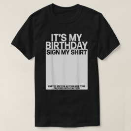 Min födelsedag undertecknar min Shirt Bday Namntec T Shirt