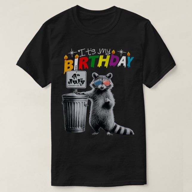 Min födelsedagspresent, 4:e juli Glass Grap T Shirt (Design framsida)