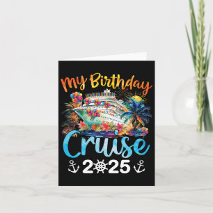 Min födelsedagsrast 2025 Family Cruise Vacation Tr Kort