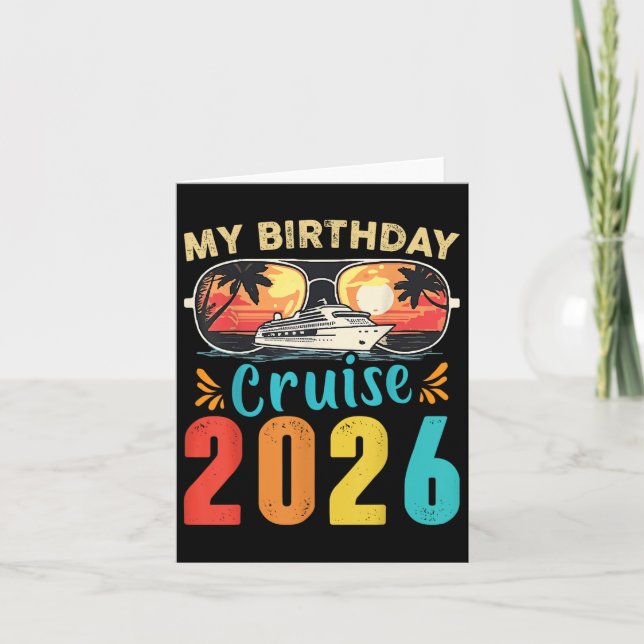 Min födelsedagsutställning 2026 Matching Cruise Bi Kort (Framsida)