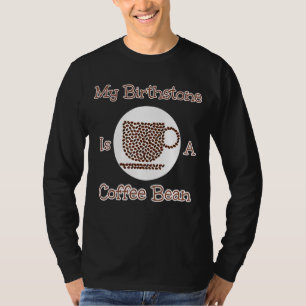 Min födelsesten är en kaffemönsterdesign t shirt