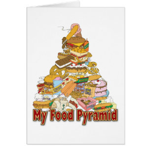 Min Food Pyramid ~ Junk Food Snacks Hälsningskort