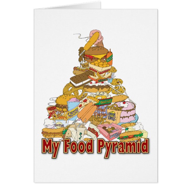 Min Food Pyramid ~ Junk Food Snacks Hälsningskort (Framsidan)