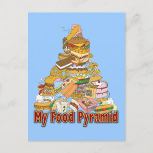 Min Food Pyramid ~ Junk Food Snacks Vykort