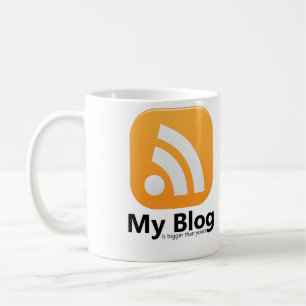 Min för logotypkaffe för blogg RSS mugg