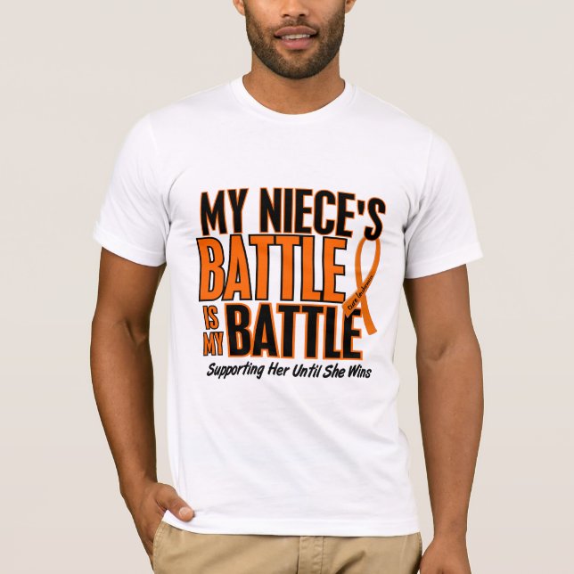 Min för strid brorsdotterLeukemia för T-shirt (Framsida)