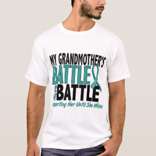 Min för strid cancer för farmor för Ovarian T Shirt