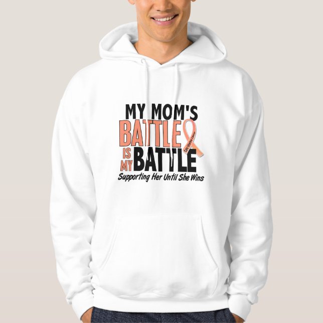 Min för strid cancer för mamma för livmoder- sweatshirt (Framsida)