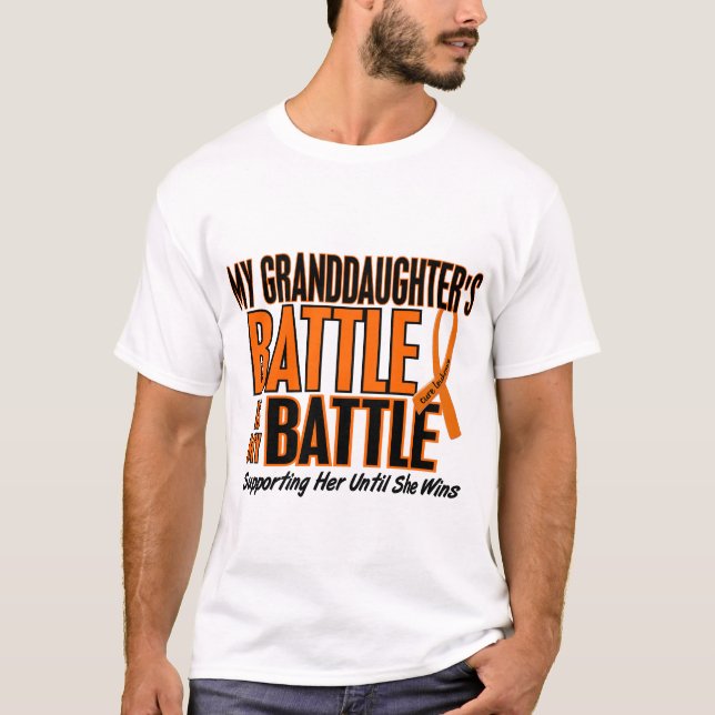 Min för strid sondotterLeukemia för Tee Shirt (Framsida)