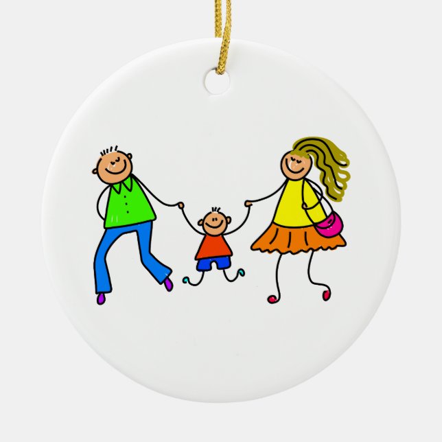 Min föräldrar julgransprydnad keramik (Framsidan)
