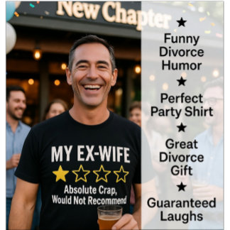Min före detta fru 1-stjärnig recension Roligt ski T Shirt