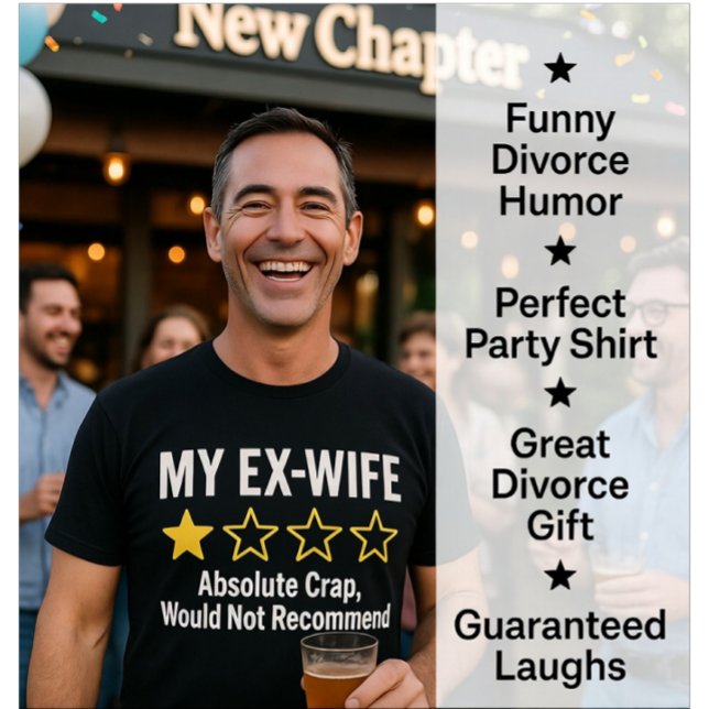 Min före detta fru 1-stjärnig recension Roligt ski T Shirt (Skapare uppladdad)