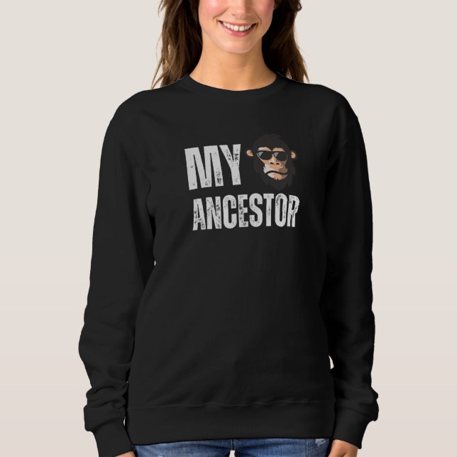 Min förfader apa rolig schimpans äkta fantastisk t shirt (Framsida)