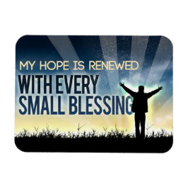 "Min förhoppning förnyas" Motivation Affirmation F Magnet