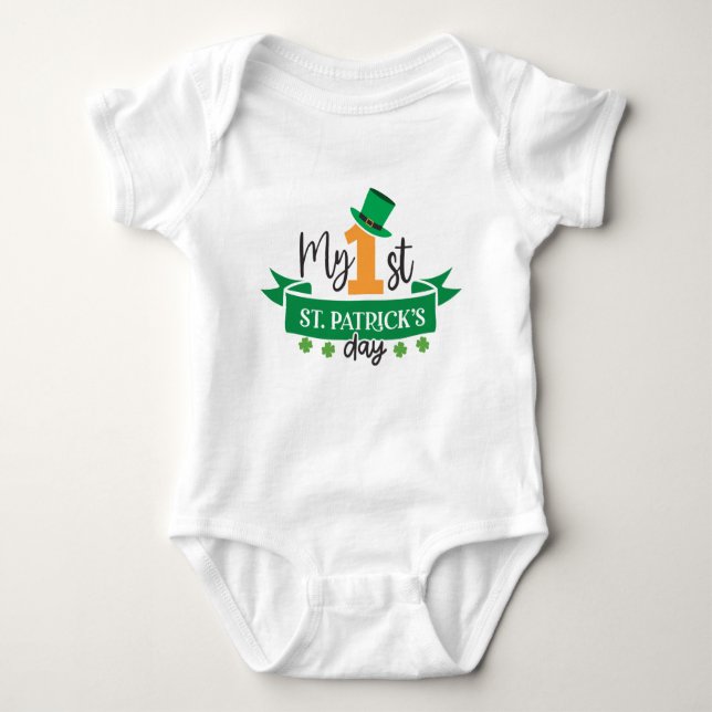 Min första 1st patrick's day St. T Shirt (Framsida)