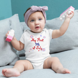 Min första 4:e juli Baby Bodykostym T Shirt