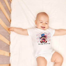 Min första 4:e juli baby-kroppsdräkt t shirt