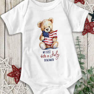 Min första 4:e juli Patriotic Cute-Nalle T Shirt