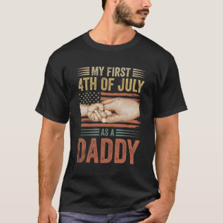 Min första 4:e juli som pappa USA-Flagga T Shirt