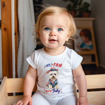 Min första 4 juli Baby Bodykostym T-Shirt